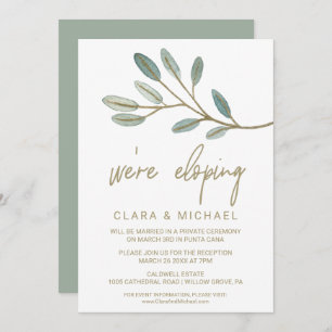 Invitation Réception Eucalyptus Eloptus Gold Veine