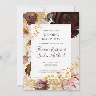 Invitation Réception Florale Flush Moderne