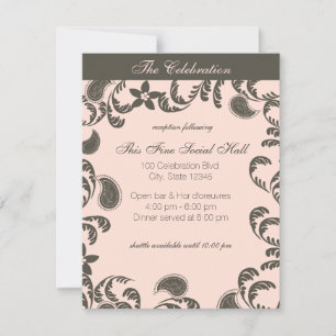 Invitation Réception Florale Paisley