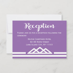 Invitation Réception Géométrique Triangle Violet Rétro