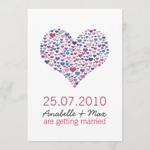 Invitation Réception informelle de coeur doux