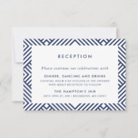 RÉCEPTION INSERT simple moderne geo marine motif