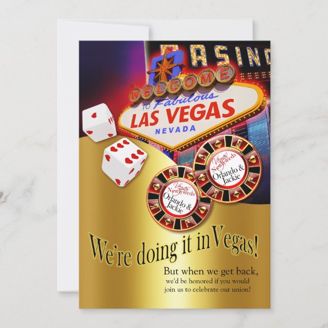 Invitation Réception Las Vegas d'Orlando et Jackie (Devant)