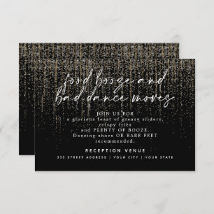 Invitation Réception Mariage moderne Parties scintillant Cham