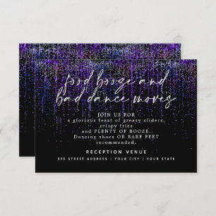 Invitation Réception Mariage moderne Parties scintillant Edgy