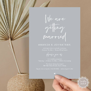 Invitation Réception minimaliste moderne, "Nous nous marions"