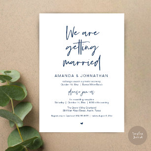 Invitation Réception minimaliste moderne, Nous nous marions
