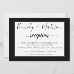 Invitation RÉCEPTION NUMÉRIQUE Edgy Black Extraordinaire Fab