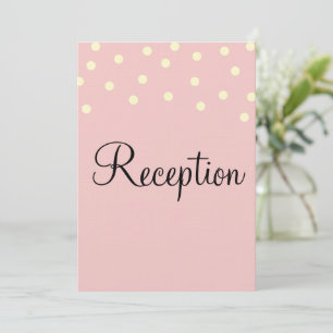 Invitation Réception rose Monogramme Bleu