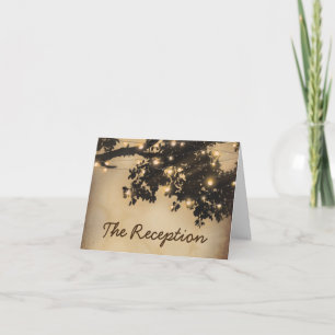 Invitation Réception rustique vintage de soirée de mariage