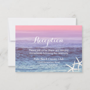 Invitation Réception Tropical Beach Wedding Starfish