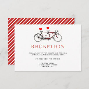 Invitation Réception vintage En Vélo Tandem
