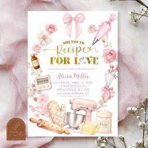 Invitation Recette de Coquette Rose pour un Bain de Mariée d'