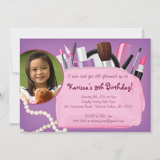 Invitation Recevez le maquillage de Glammed -/invitation de (Devant)