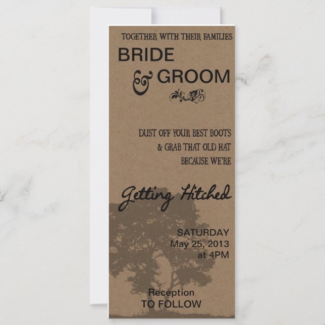 Invitation Recevoir l'invitation accrochée (Devant)