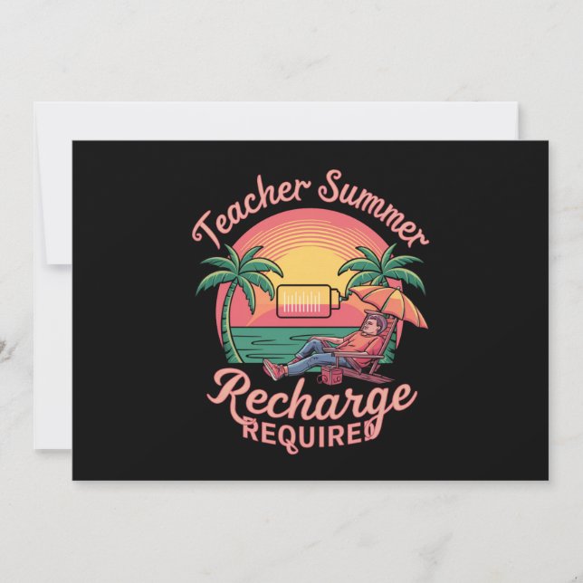 Invitation Recharge d'été pour enseignants requis dernier jou (Devant)