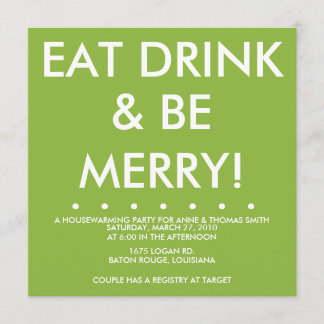 Invitation Réchauffement de la maison