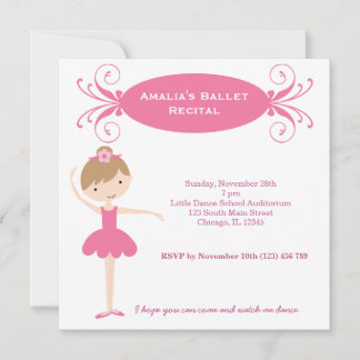 Invitation Récital de ballet