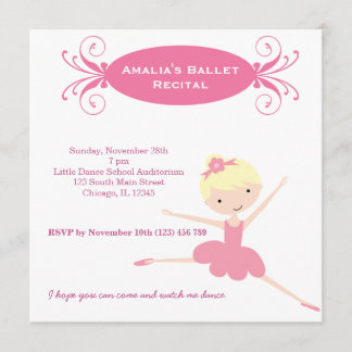 Invitation Récital de ballet