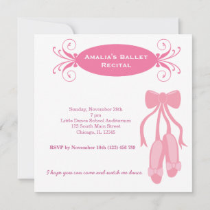Invitation Récital de ballet