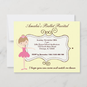 Invitation Récital de ballet