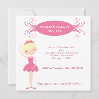 Invitation Récital de ballet