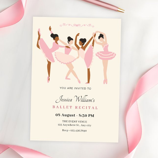 Invitation Récital de ballet de ballerine (Créateur téléchargé)