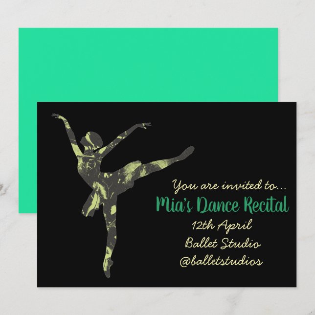 Invitation récital de ballet de danse (Devant / Derrière)