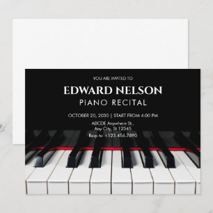 Invitation Récital de musique Black Piano