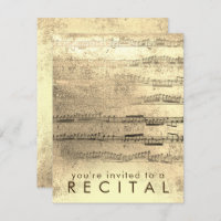 récital de musique en feuille d'or FAUX