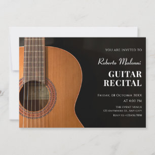 Invitation récital minimaliste de guitare moderne
