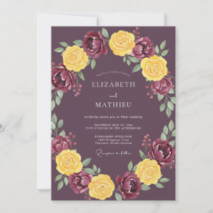 Invitation Récolte somptueuse de prunes pour un mariage