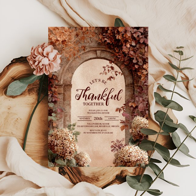 Invitation Récolte Vignoble Pierre Thanksgiving Dîner (Créateur téléchargé)