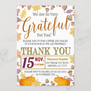 Invitation Reconnaissant Pour Vous Chute Appréciation Invitat