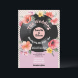 Invitation Record Musique Mariage Floral 1950 Fleurs<br><div class="desc">Music Record Mariage Floral 1950s Flowers Invitation. Modifiez le texte pour convenir à votre fête de mariage. Reportez-vous à la collection de mariages correspondante.</div>