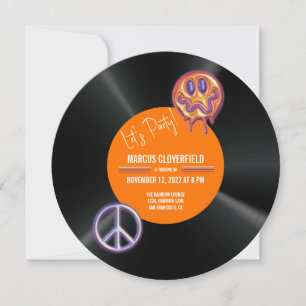 Invitation Record Vintage rétros 50e anniversaire