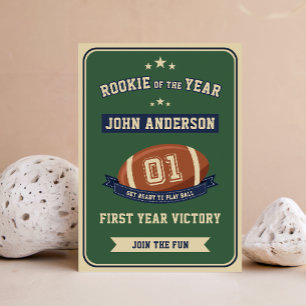 Invitation Recrue de l'année Fête d'anniversaire de football 