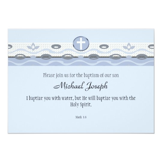 Invitation rectangulaire d'harmonie bleue