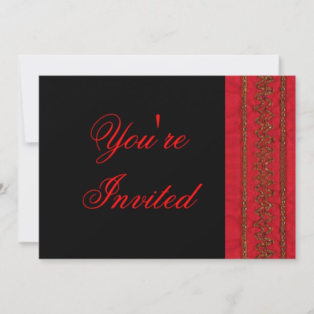 Invitation Red and Black Party (Devant)