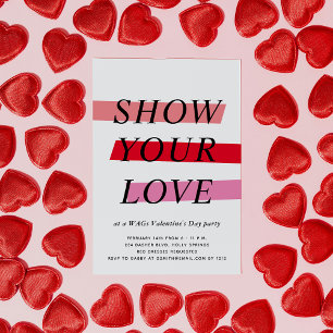 Invitation Red and Pink Highlights Saint-Valentin