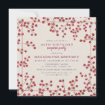 Invitation Red Berry Winter 40th Birthday Surprise Party<br><div class="desc">L'invitation de la fête d'anniversaire rustique chic présente des baies de feu rouge rustique comme cadre. La typographie moderne et minimale ajoute à l'esthétique contemporaine.</div>