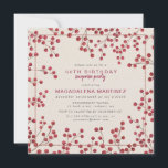 Invitation Red Berry Winter 50th Birthday Surprise Party<br><div class="desc">L'invitation de la fête d'anniversaire rustique chic présente des baies de feu rouge rustique comme cadre. La typographie moderne et minimale ajoute à l'esthétique contemporaine.</div>