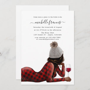 Invitation Red Buffalo Plaid Christmas Fête des mariées Invit