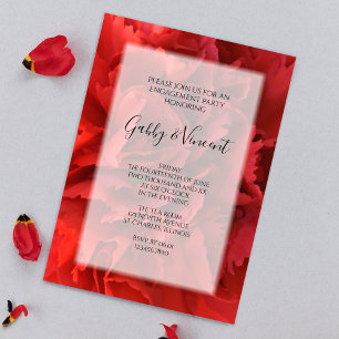 Invitation Red Carnation Florale