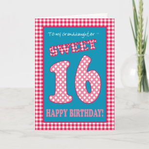 Invitation Red Check Polkas Sweet 16e anniversaire grand-fill