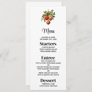 Invitation Red Christmas Baubles avec Holly Festive