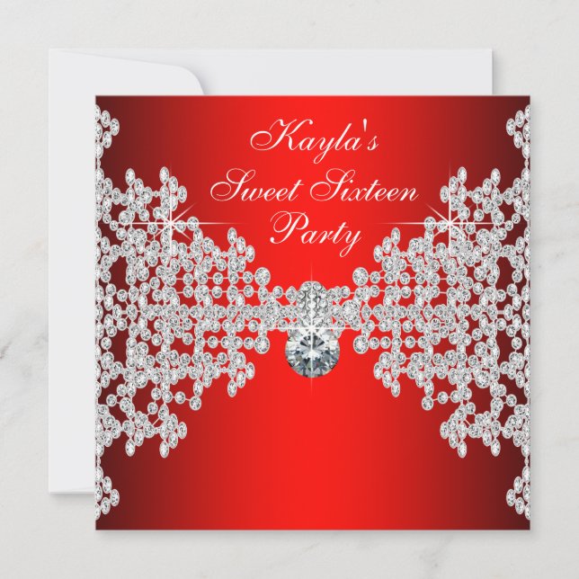 Invitation Red Diamond Red Anniversaire (Devant)