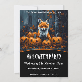 Invitation Red Fox Halloween