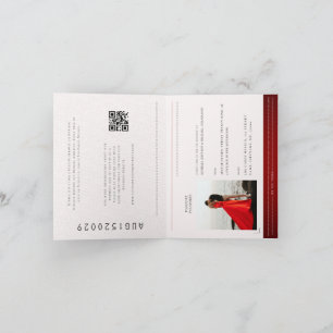 Invitation Red   Gold Passport Voyage Destination Mariage