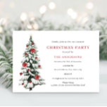 Invitation Red Gold Traditional Tree Christmas Party<br><div class="desc">More Pretty Christmas Invitations in the Little Bayleigh Store!</div>